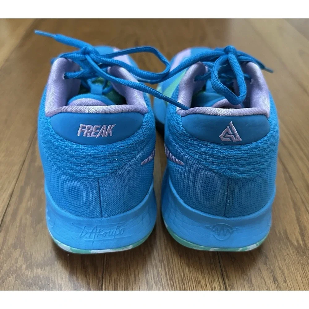 Nike Zoom Freak-4 Birthstone Shoes Boys Size 6.5Y‎ Blue Sneakers DQ0553-400
